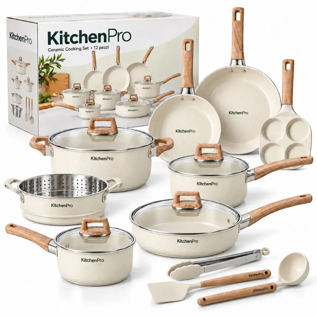 KitchenPro Set 12 części — kompletny biały zestaw z opakowaniem
