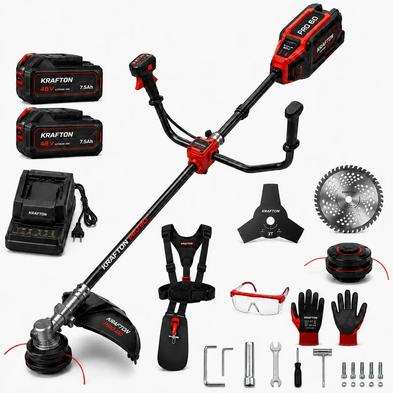 KRAFTON PRO 60 roçadora a bateria